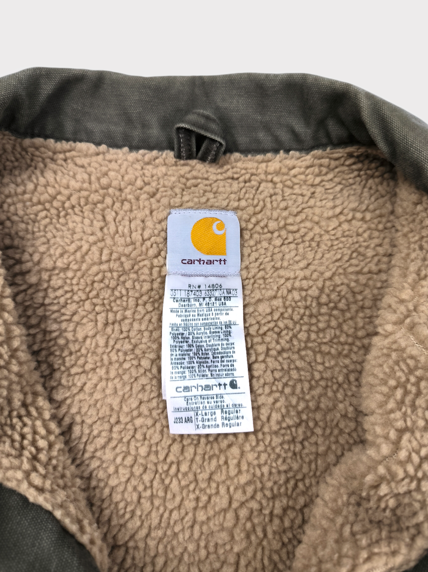 Carhartt USA Trucker Jacket J233 ARG size XL
