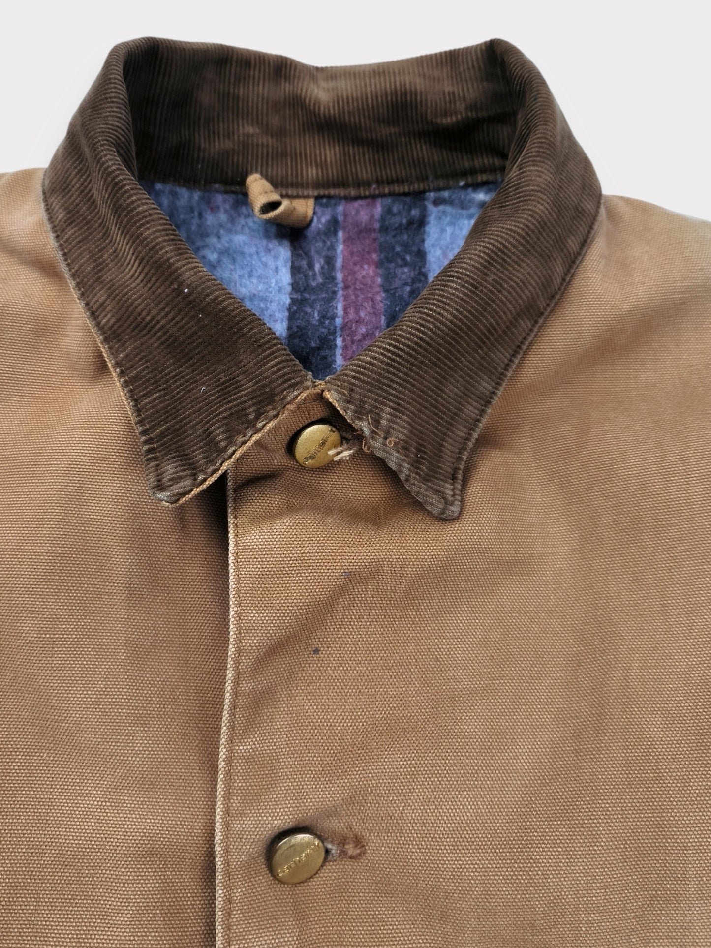 Carhartt USA 1969 Duck Brown Blanket Lined Chore Coat 6BLC size 46