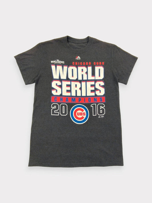 Majestic MLB Chicago CUBS 2016 world series champions USA baseball T-shirt size S