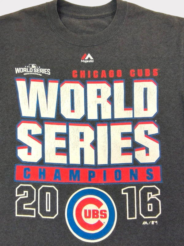 Majestic MLB Chicago CUBS 2016 world series champions USA baseball T-shirt size S