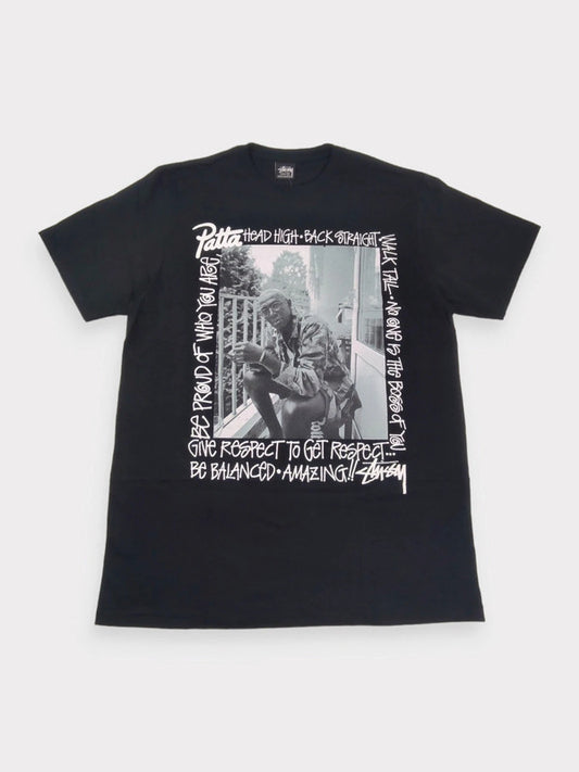 Patta x Stussy Respect T-shirt size M Black