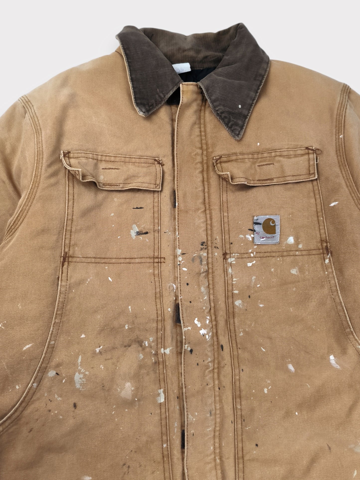 Carhartt USA Distressed Painter Splashed Artic coat size 42