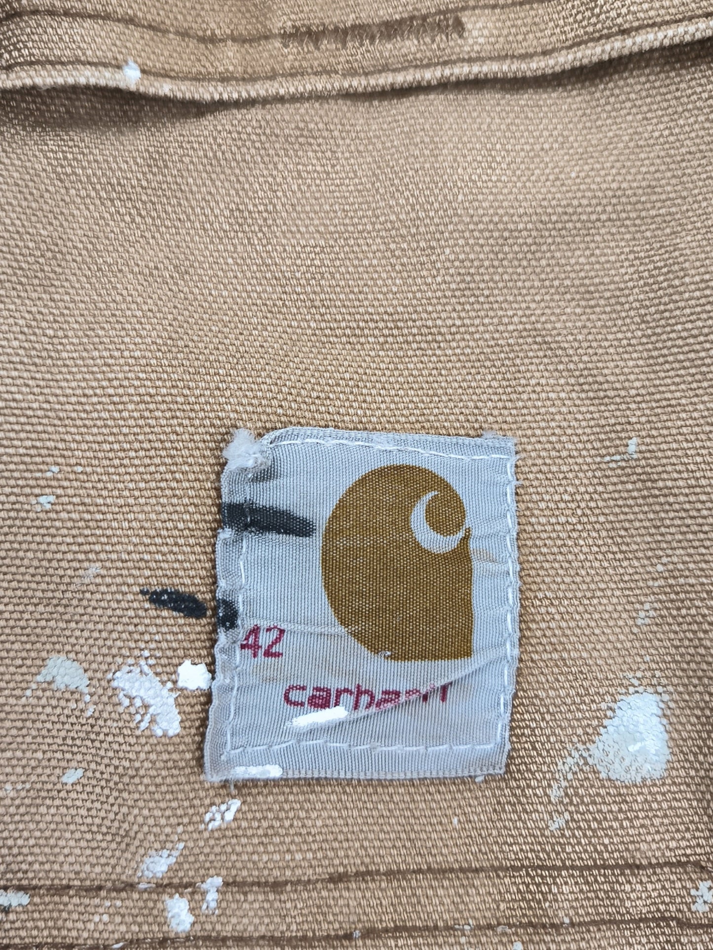 Carhartt USA Distressed Painter Splashed Artic coat size 42